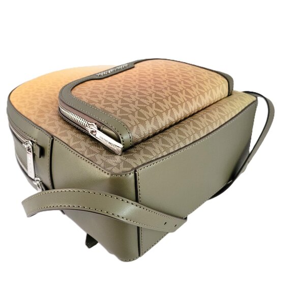 Michael Kors Jaycee Medium Zip Pocket Backpack MK Olive Multi Ombre - Picture 6 of 8